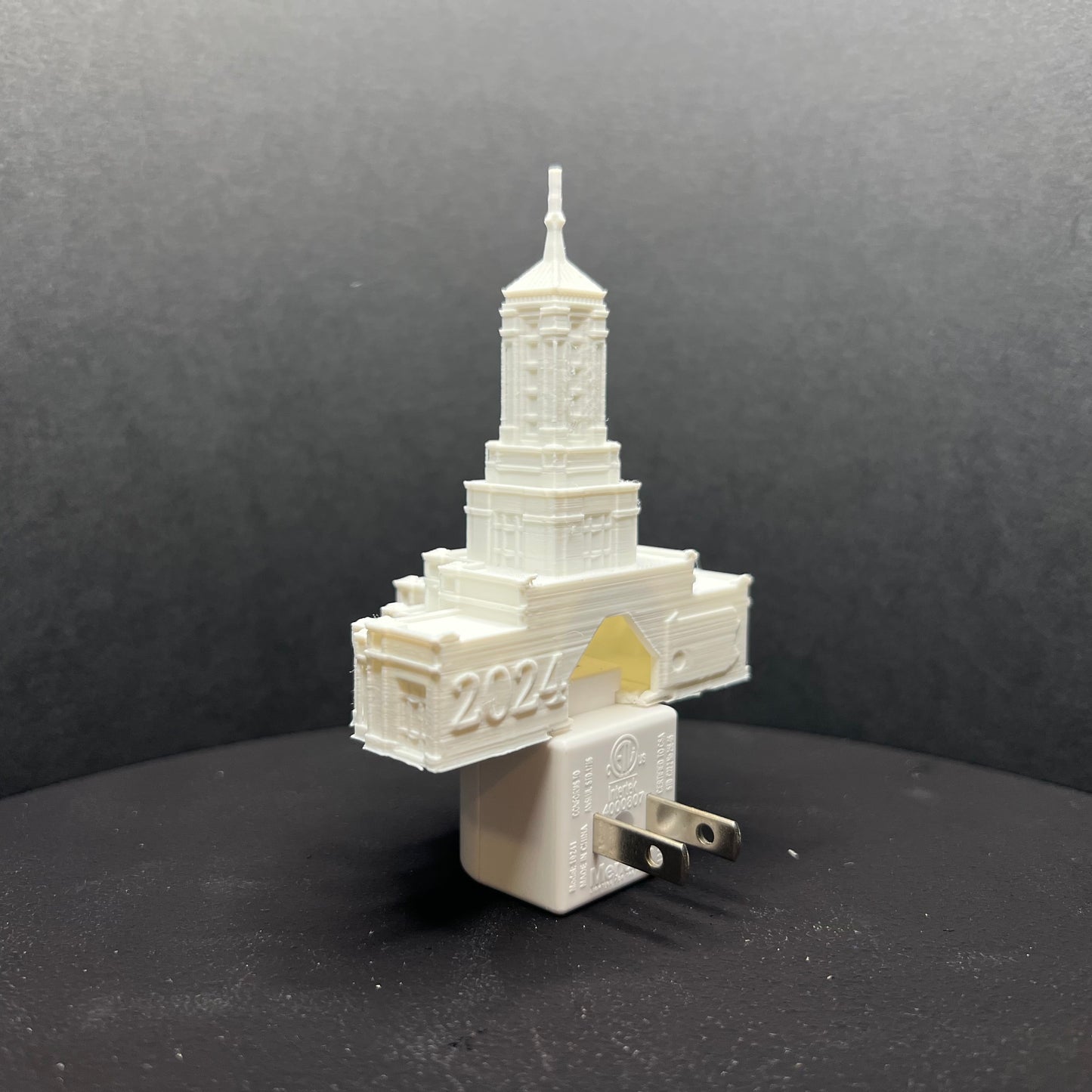 Casper Wyoming Temple Night Light: LDS Gift (Plug-in, LED)