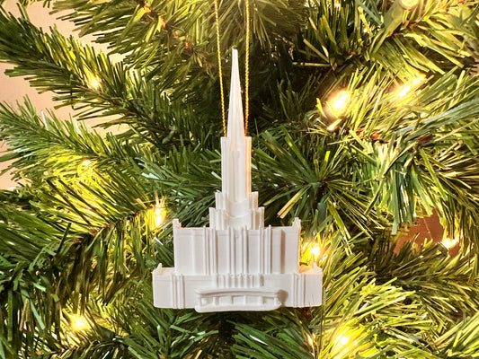 Jordan River Utah Temple Christmas Ornament