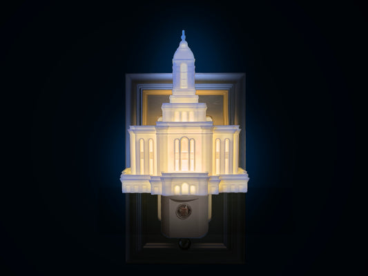 Deseret Peak Utah Temple Night Light