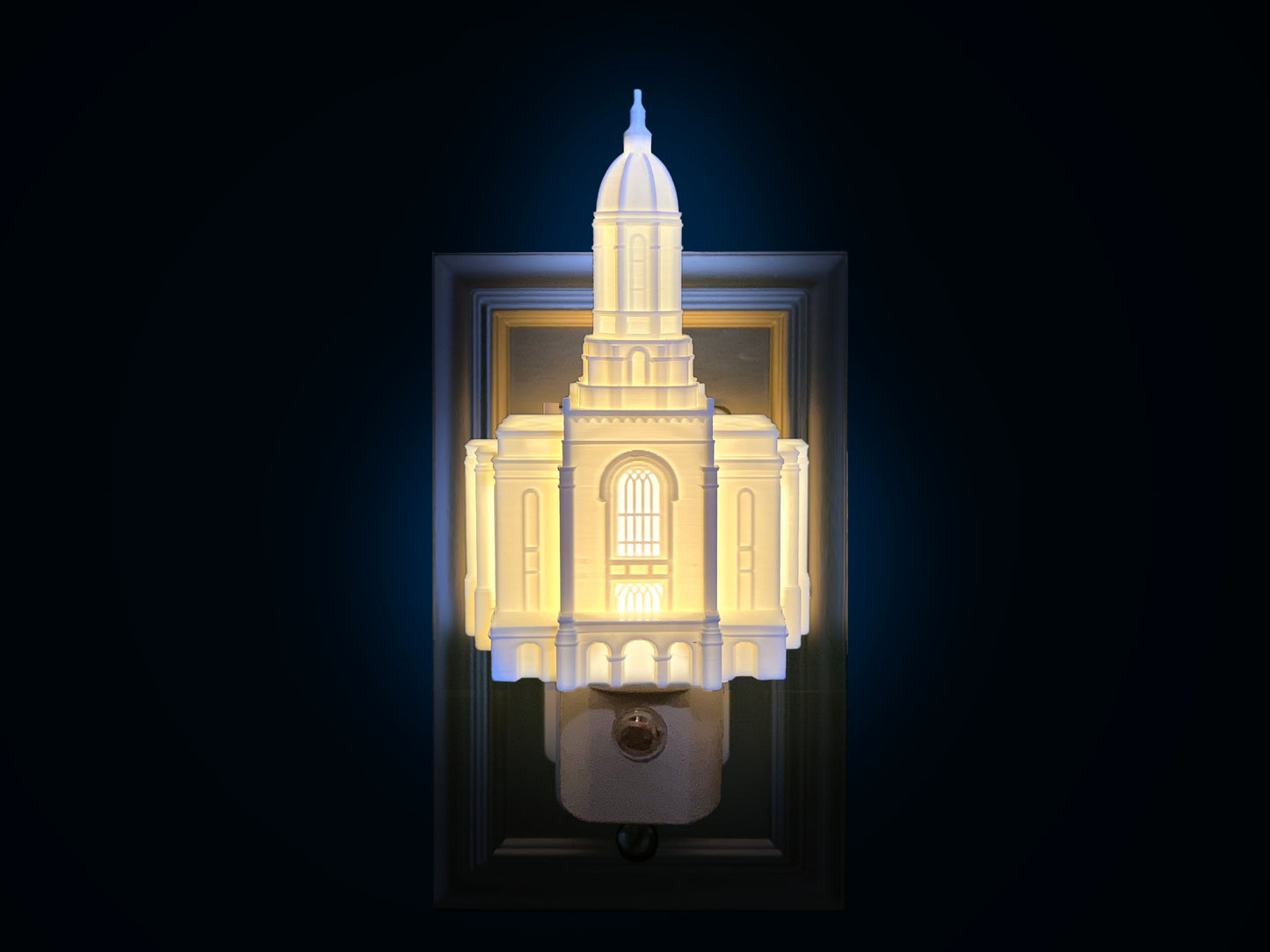 Smithfield Utah Temple Night Light