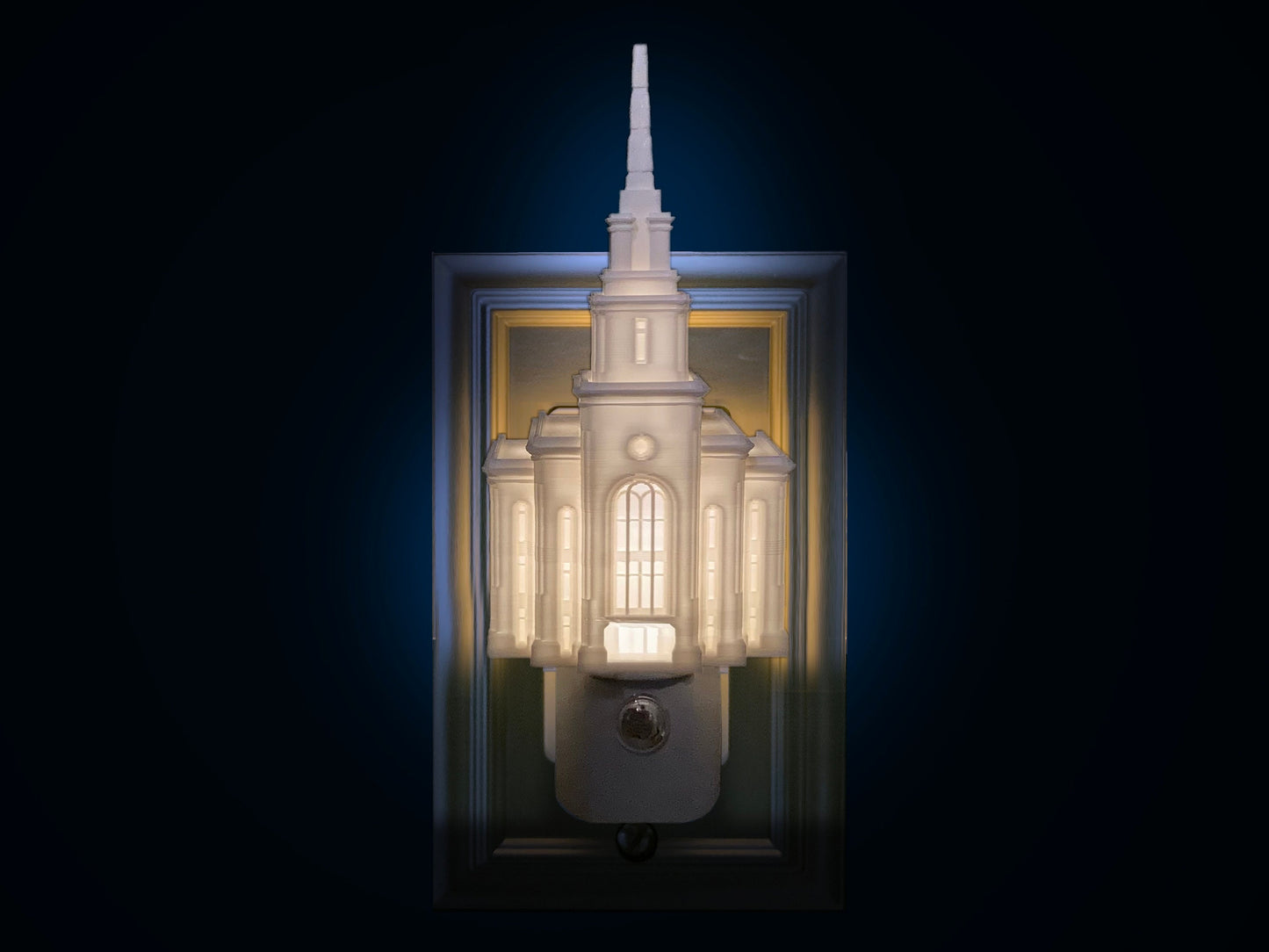 Layton Utah LDS Temple Night Light Gift (Plug-in, LED)