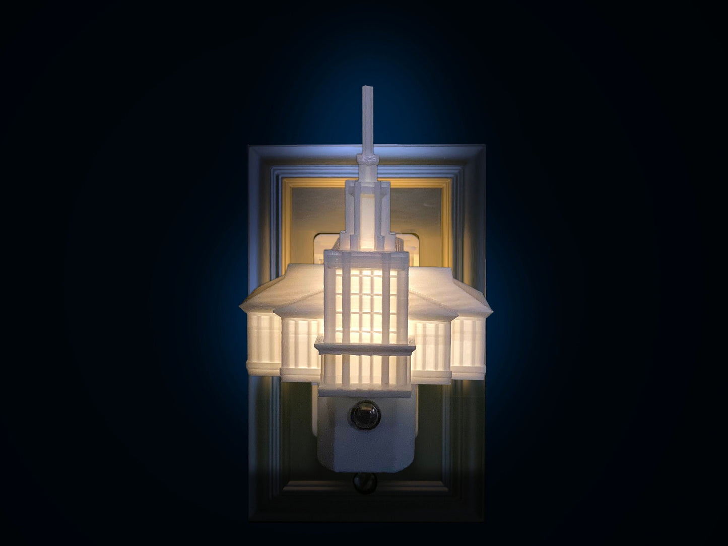 Nuku'alofa Tonga LDS Temple Night Light Gift, Wall Outlet: LED (Missionary, Primary, Wedding, Anniversary )