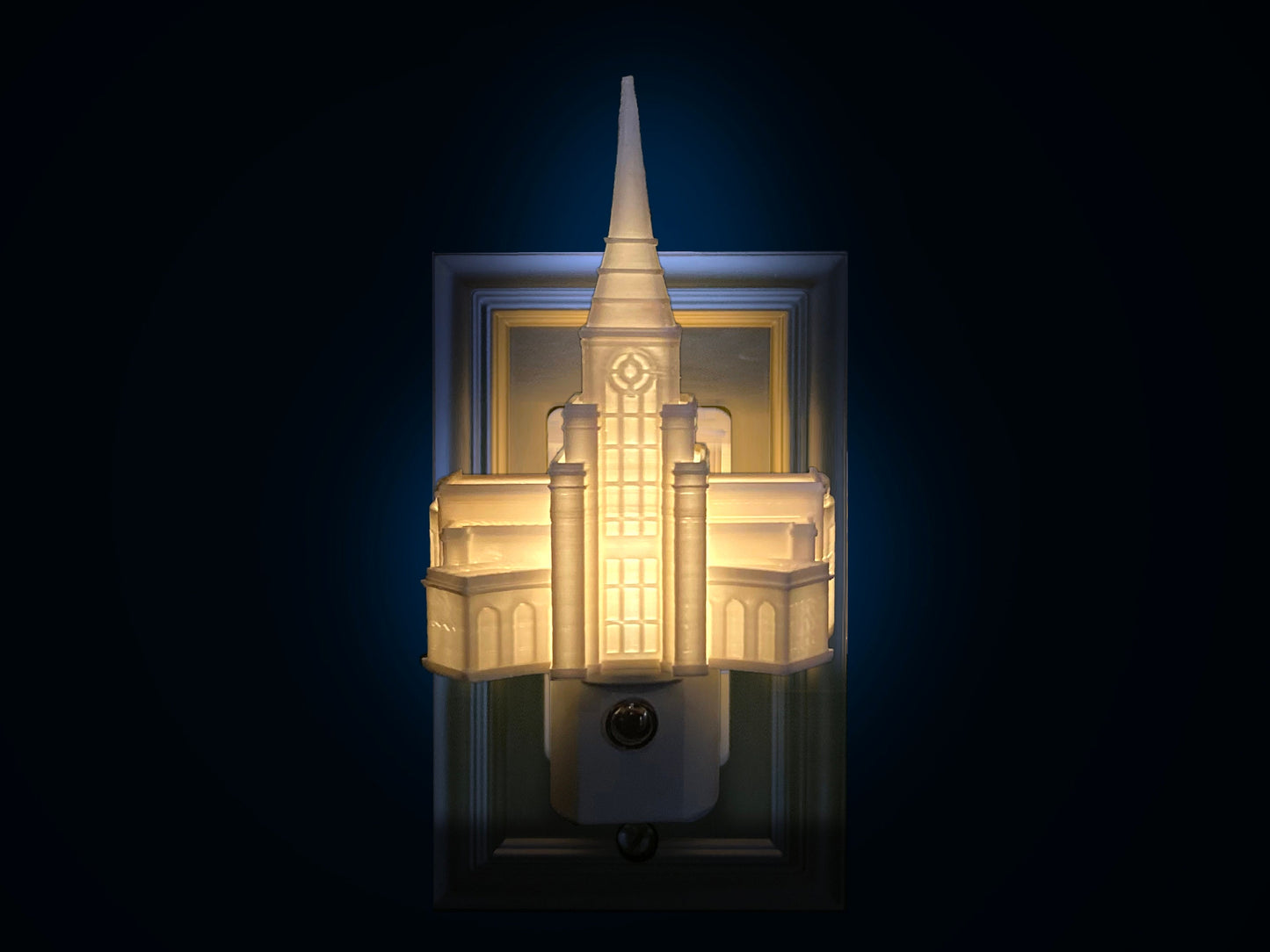 Fort Lauderdale Florida LDS Temple Night Light Gift, Wall Outlet: LED (Missionary, Primary, Wedding, Anniversary )