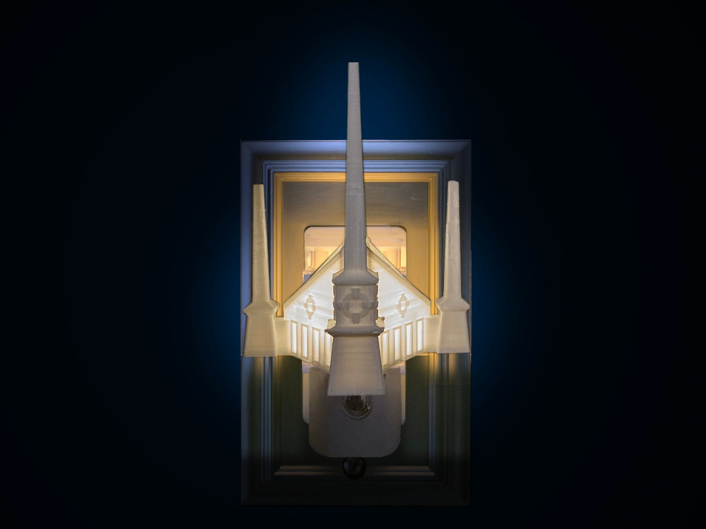 Stockholm Sweden LDS Temple Night Light Gift: Wall Outlet, LED (Missionary, Primary, Wedding, Anniversary)