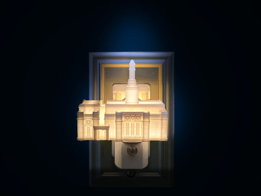 Monticello Utah Temple Night Light (Plug-in, LED) LDS Gift