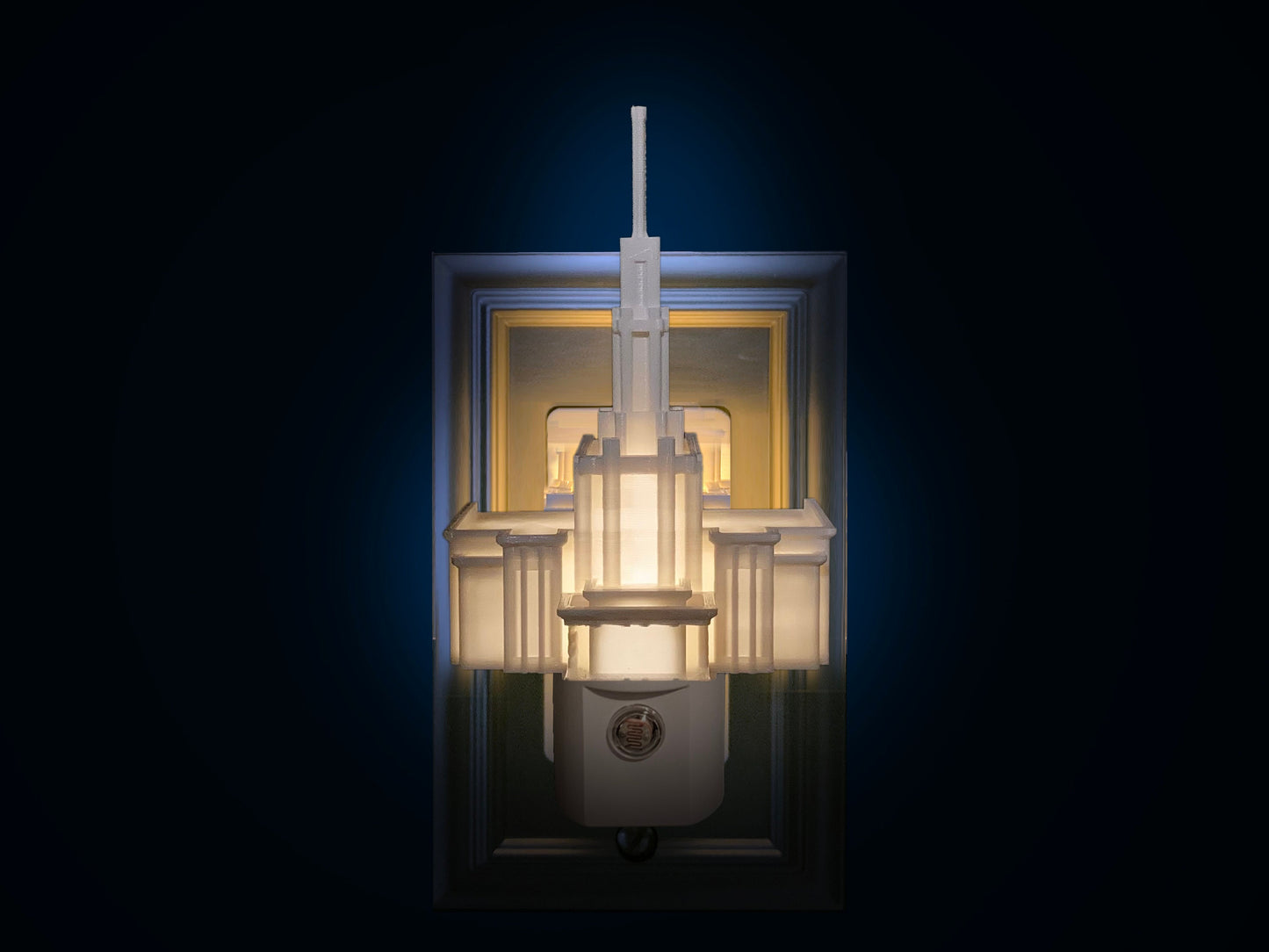 Santiago Chile Temple Night Light (Outlet, Plug-in, LED Light, LDS Gift)