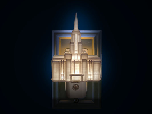 Calgary Alberta Temple Night Light: LDS Gift (Plug-in, LED)