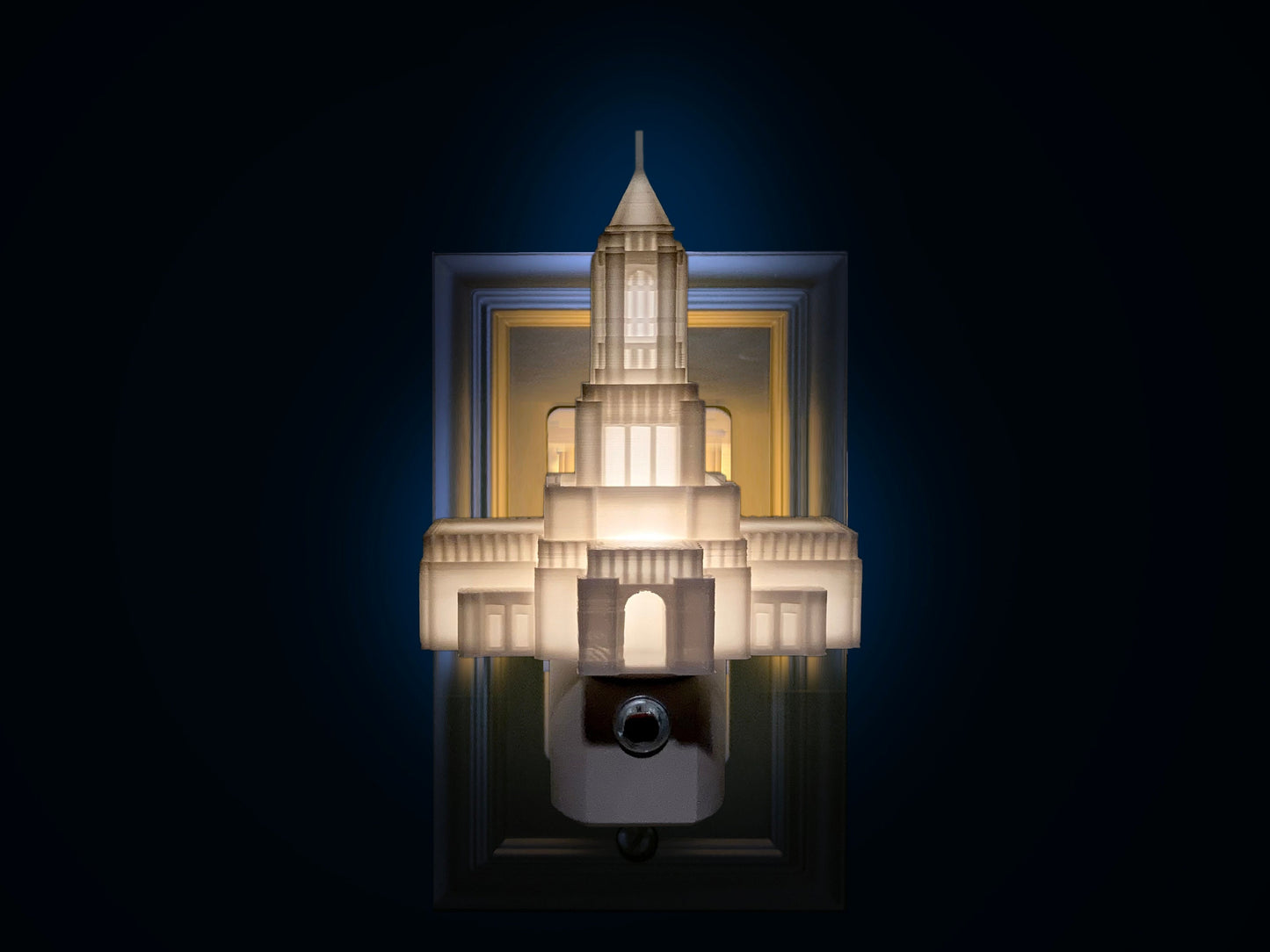 Casper Wyoming Temple Night Light: LDS Gift (Plug-in, LED)