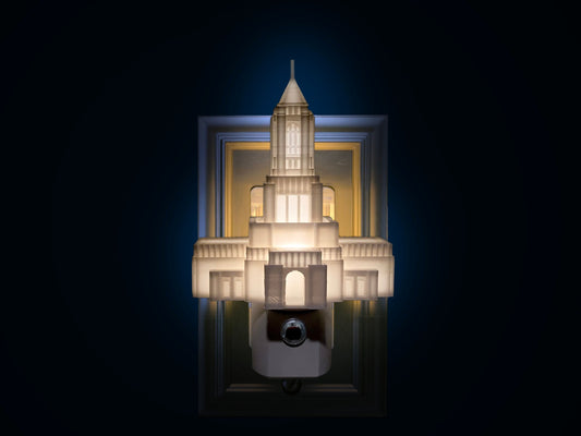 Casper Wyoming Temple Night Light: LDS Gift (Plug-in, LED)